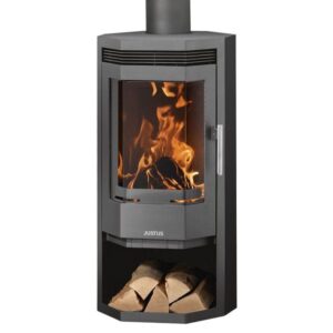 Estufa de chimenea Justus Usedom 5 acero fundido gris